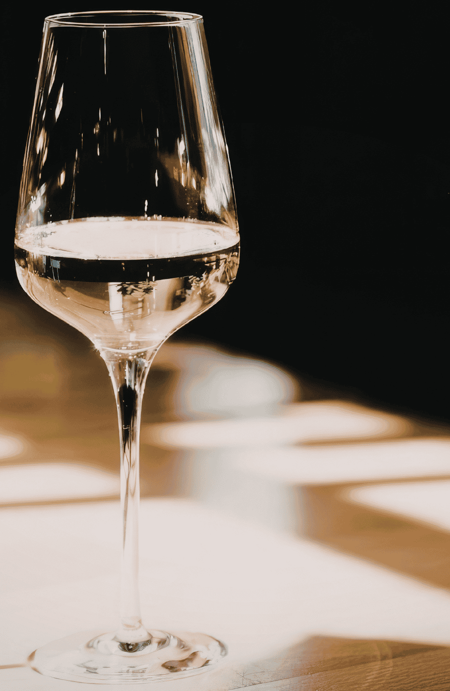wine glass with water